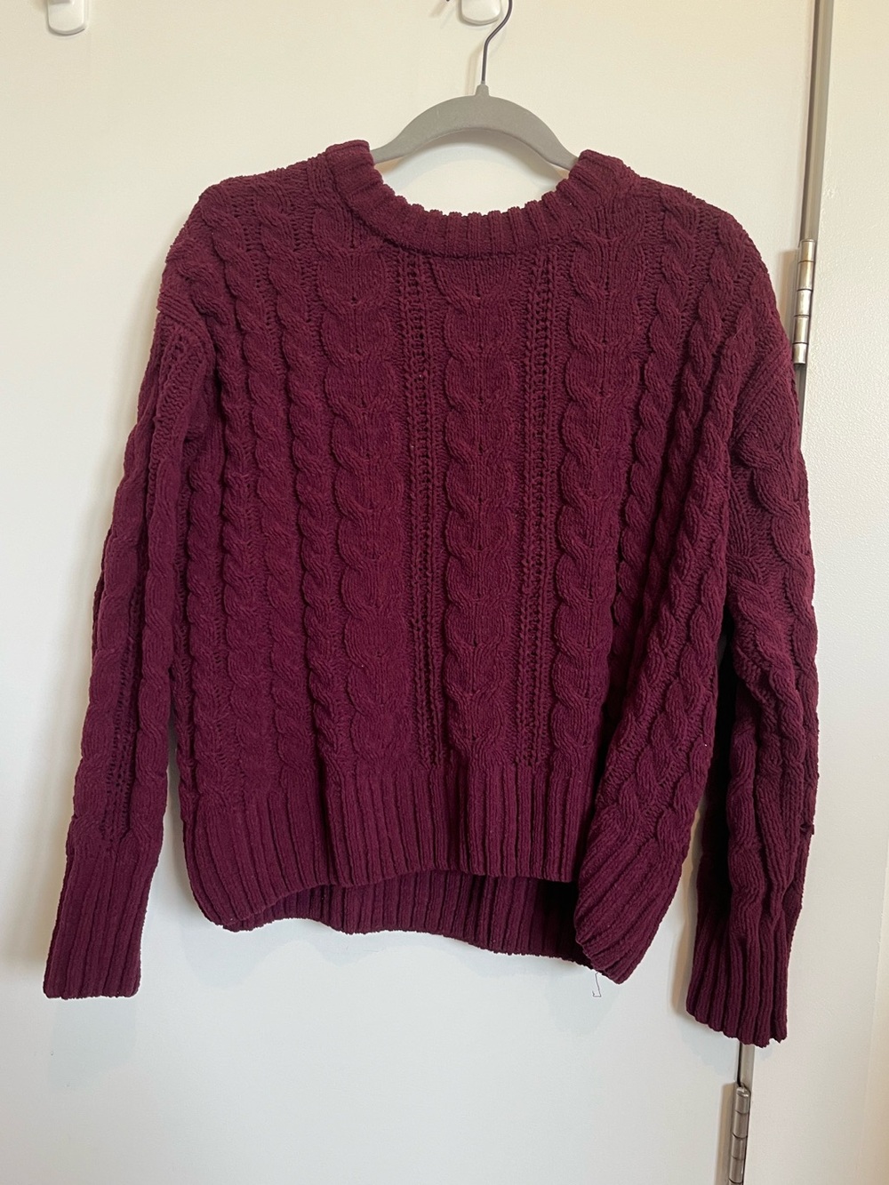 Burgundy chenille sweater